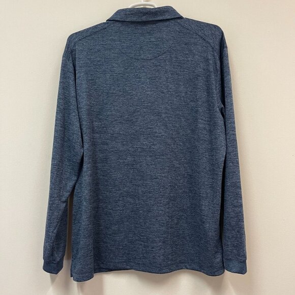 Grand Slam Performance Golf Mens Blue Long Sleeve Polo Shirt XXL UPF 50 New - Picture 2 of 9